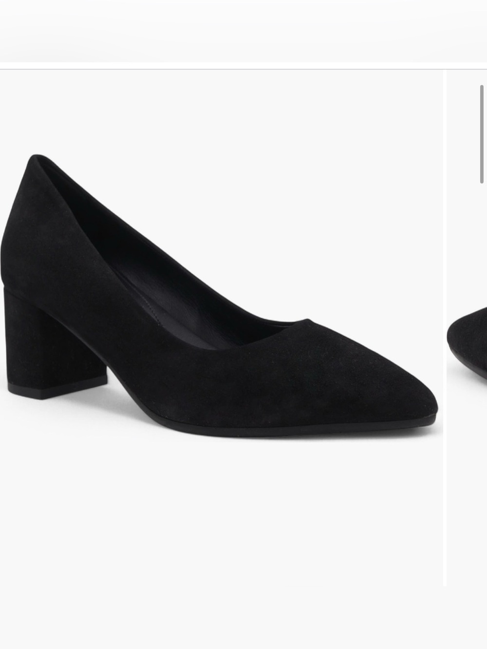 Aquatalia Black Suede Pointed-Toe weatherproof Pumps size 9
